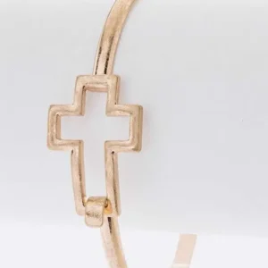 Cutout Cross Skinny Bangle