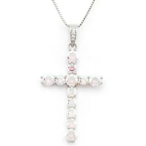 CZ Cross Pendant Necklace
