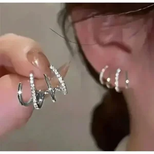 Multi Zircon Stone Earrings for Women Dainty Sparkling Elegant Jewelry