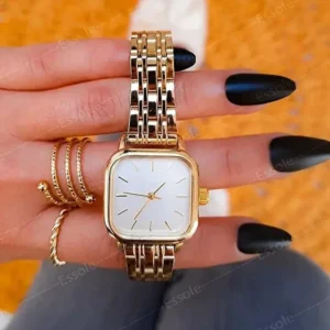 Retro Minimal Square Dial Womens Wrist Watch