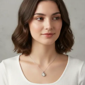 Stainless Steel Silver Oyster Necklace for Women