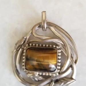 Silver Pendant - semi precious stone