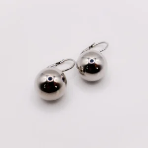 Italian Silver Sphere Earwire Earrings