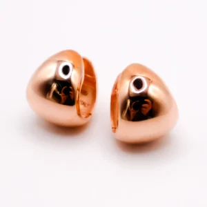 Italian Rose Gold Peanut-Shaped Earrings