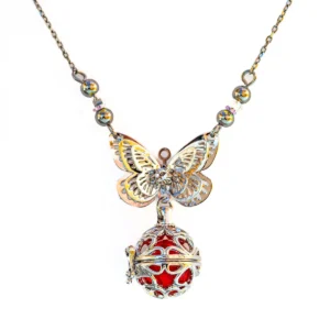 Gold Butterfly Aroma Necklace | Energy & Healing | Diffusing on the go