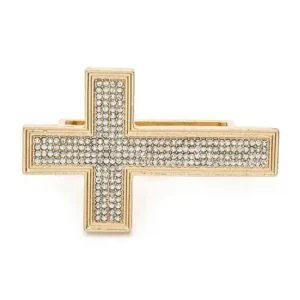 Crystal Cross Knuckle Ring