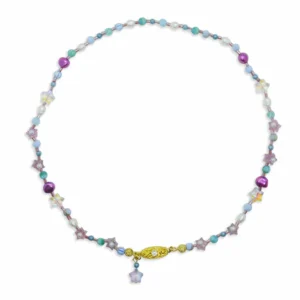 LAVENDER FIELD Necklace - Dainty and Colorful Statement Jewelry