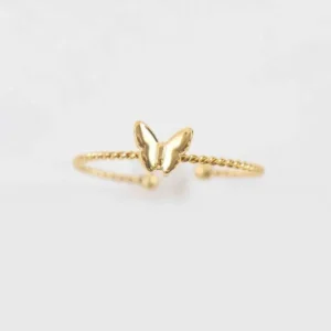 Butterfly Charm Adjustable Ring