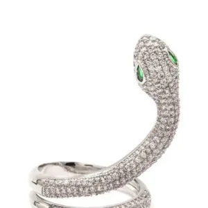 Micro Pave CZ Adjustable Snake Ring