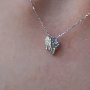 Silver Vine Necklace, Sterling Silver Jewelry, Vine Leaf Pendant, Gift for Her, Birthday Gift for Women, Handmade Jewelry, Nature-Inspired
