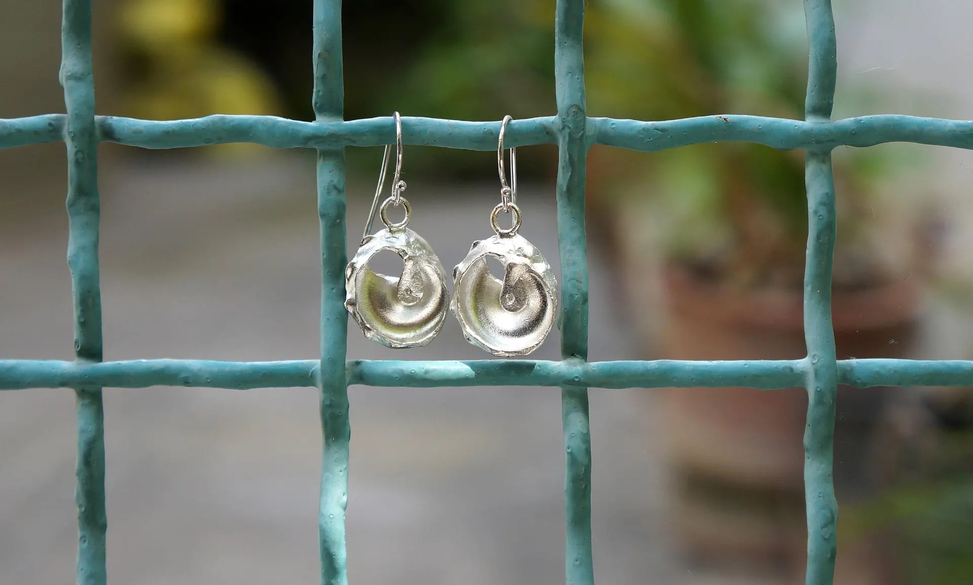 Beach Jewelry Silver Earrings, Sea Shell Dangles (Small, Lightweight) - Image 4