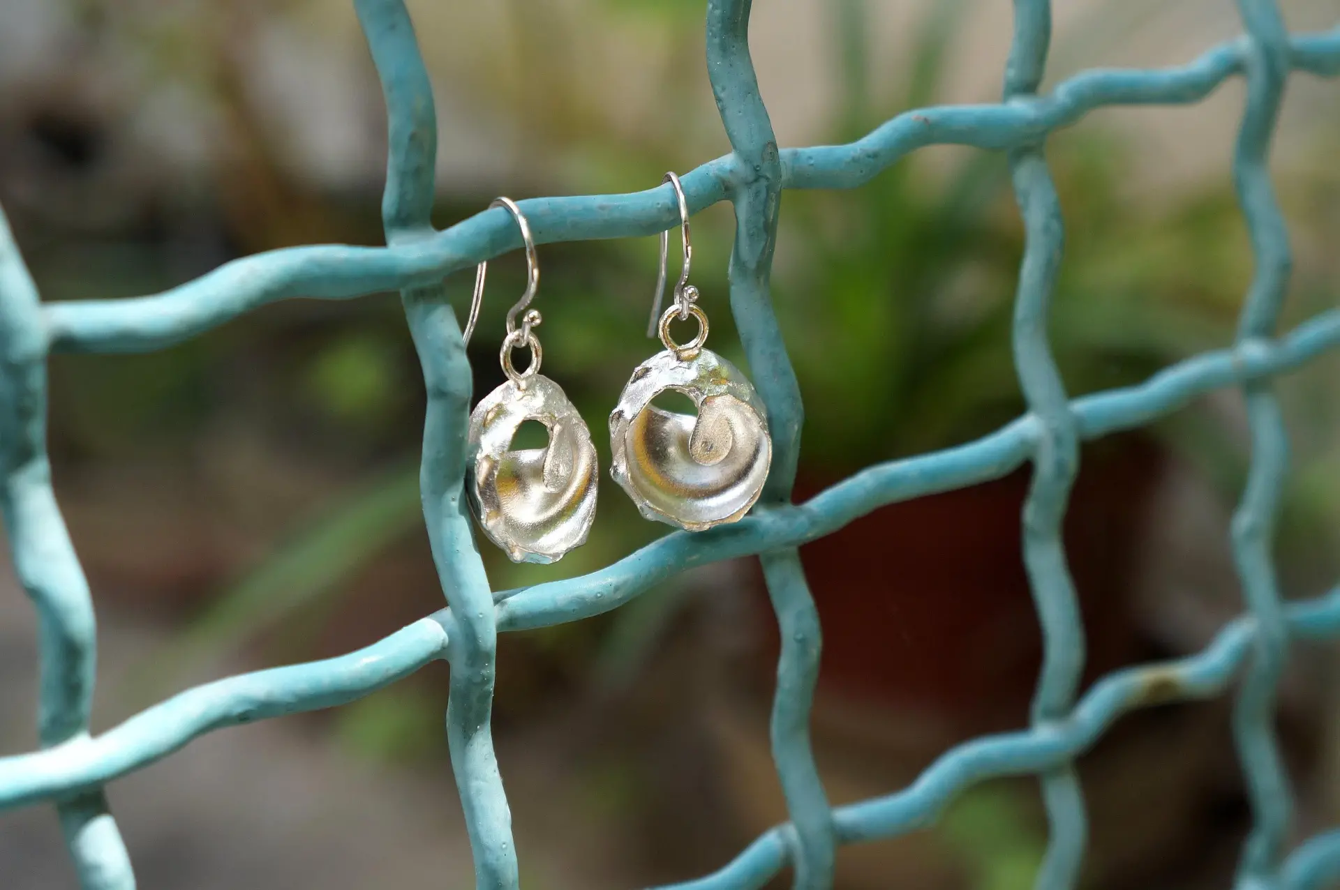 Beach Jewelry Silver Earrings, Sea Shell Dangles (Small, Lightweight) - Image 5