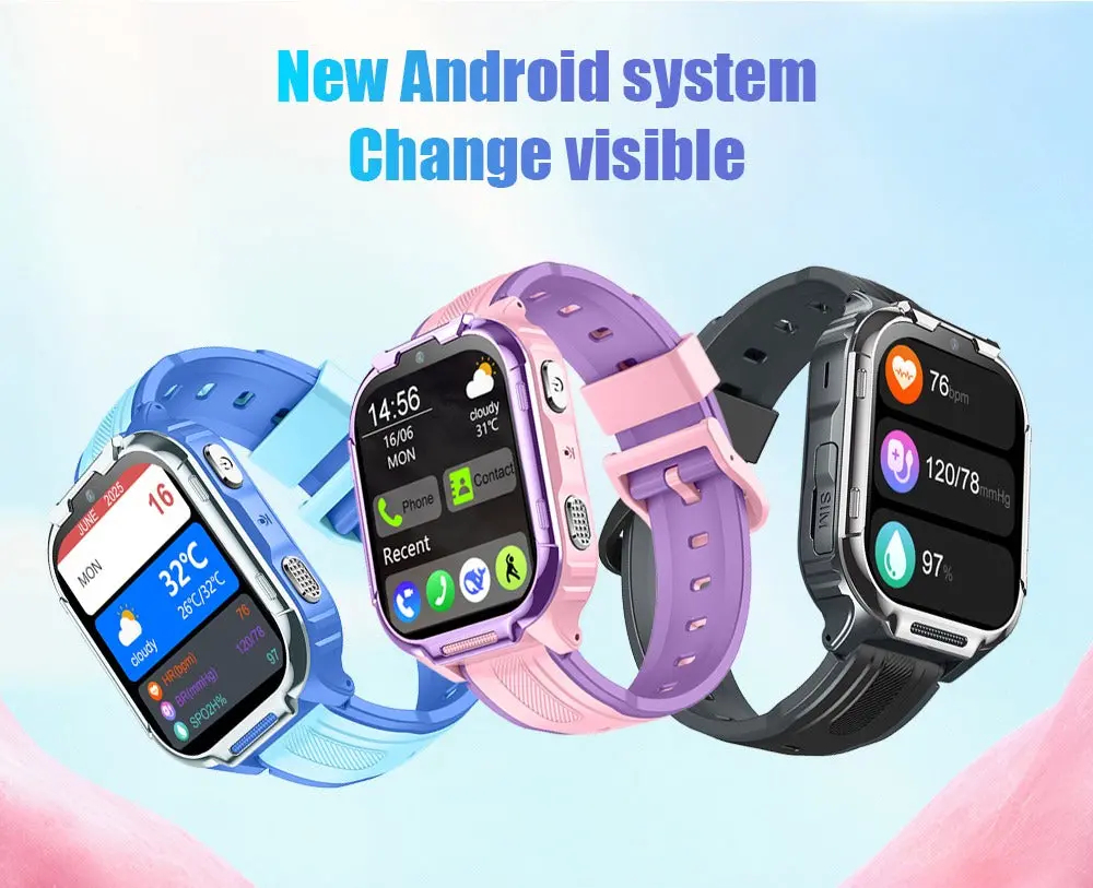 D55 Kids Smartwatch Android with GPS Tracker SIM Card Child Smart Watch for Calling, Location Tracking Safety Monitoring Smartwatch for Boys and Girls - Image 11
