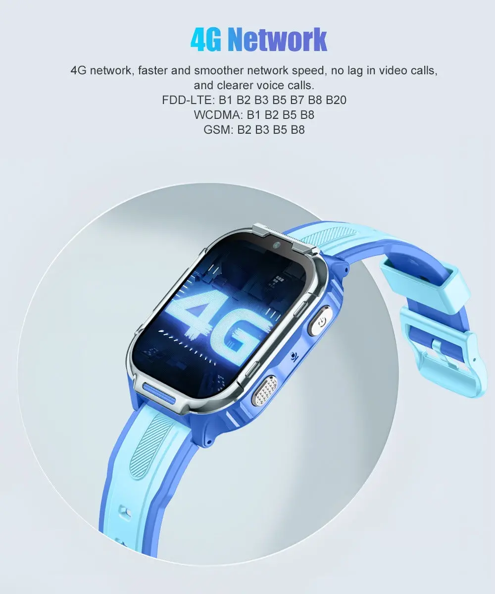 D55 Kids Smartwatch Android with GPS Tracker SIM Card Child Smart Watch for Calling, Location Tracking Safety Monitoring Smartwatch for Boys and Girls - Image 14