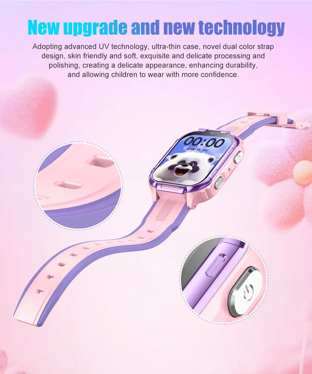 D55 Kids Smartwatch Android with GPS Tracker SIM Card Child Smart Watch for Calling, Location Tracking Safety Monitoring Smartwatch for Boys and Girls - Image 18