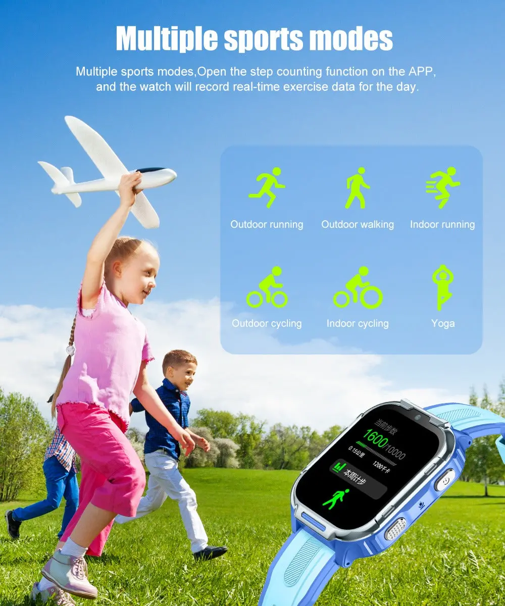 D55 Kids Smartwatch Android with GPS Tracker SIM Card Child Smart Watch for Calling, Location Tracking Safety Monitoring Smartwatch for Boys and Girls - Image 20