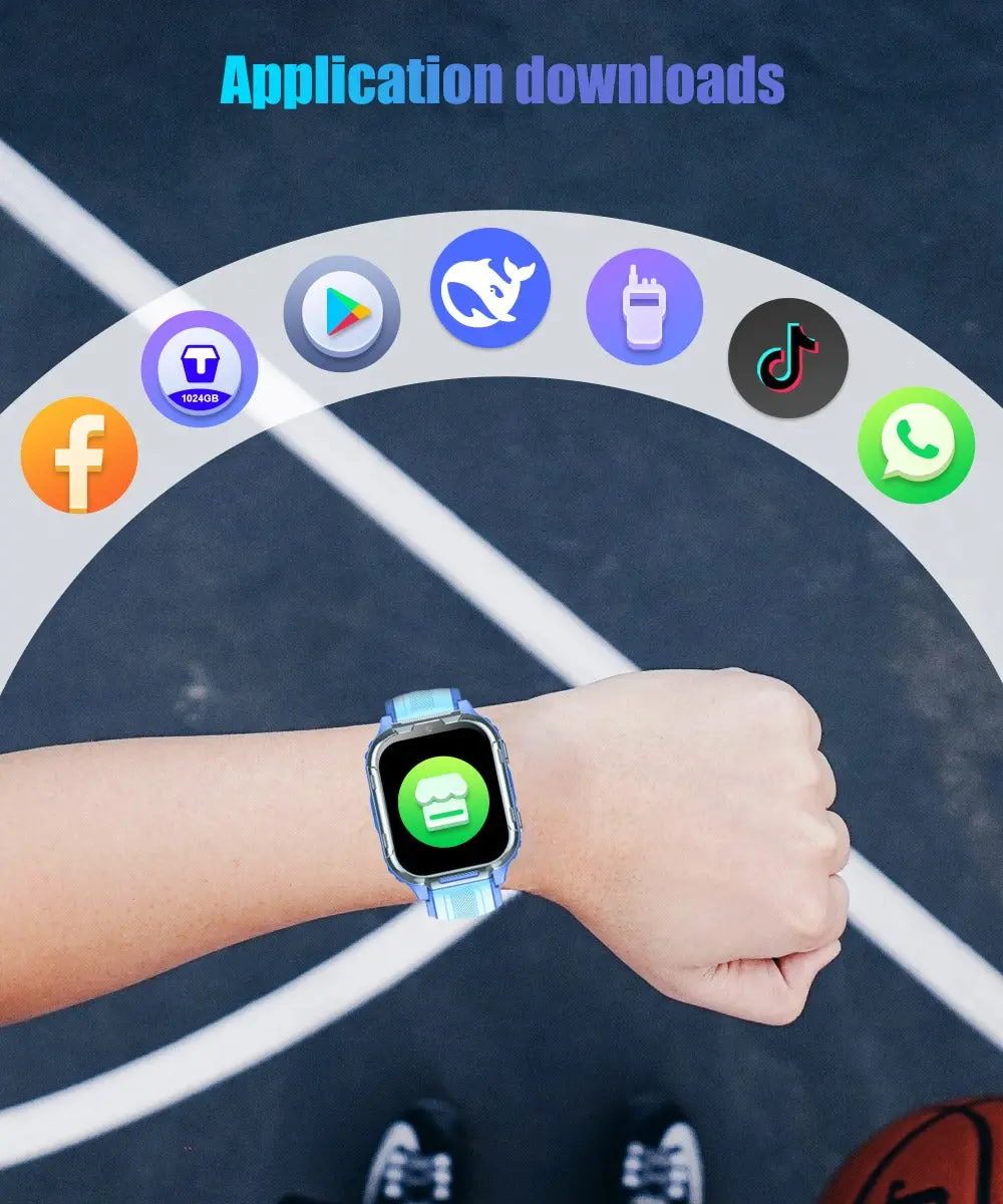 D55 Kids Smartwatch Android with GPS Tracker SIM Card Child Smart Watch for Calling, Location Tracking Safety Monitoring Smartwatch for Boys and Girls - Image 24