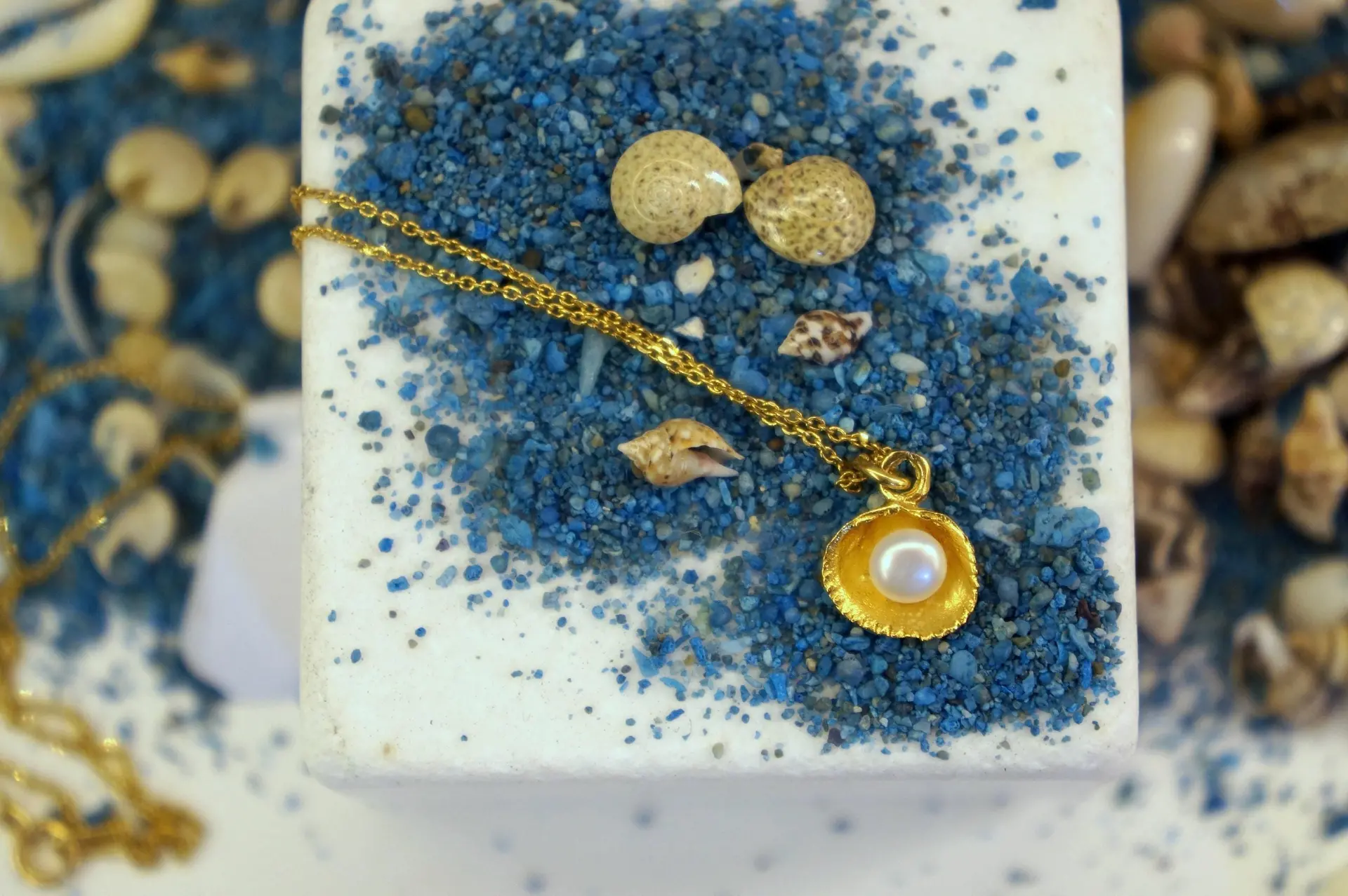 Nature-Inspired Sterling Silver Necklace with Freshwater Pearl - Dainty Handmade Jewelry - Image 5