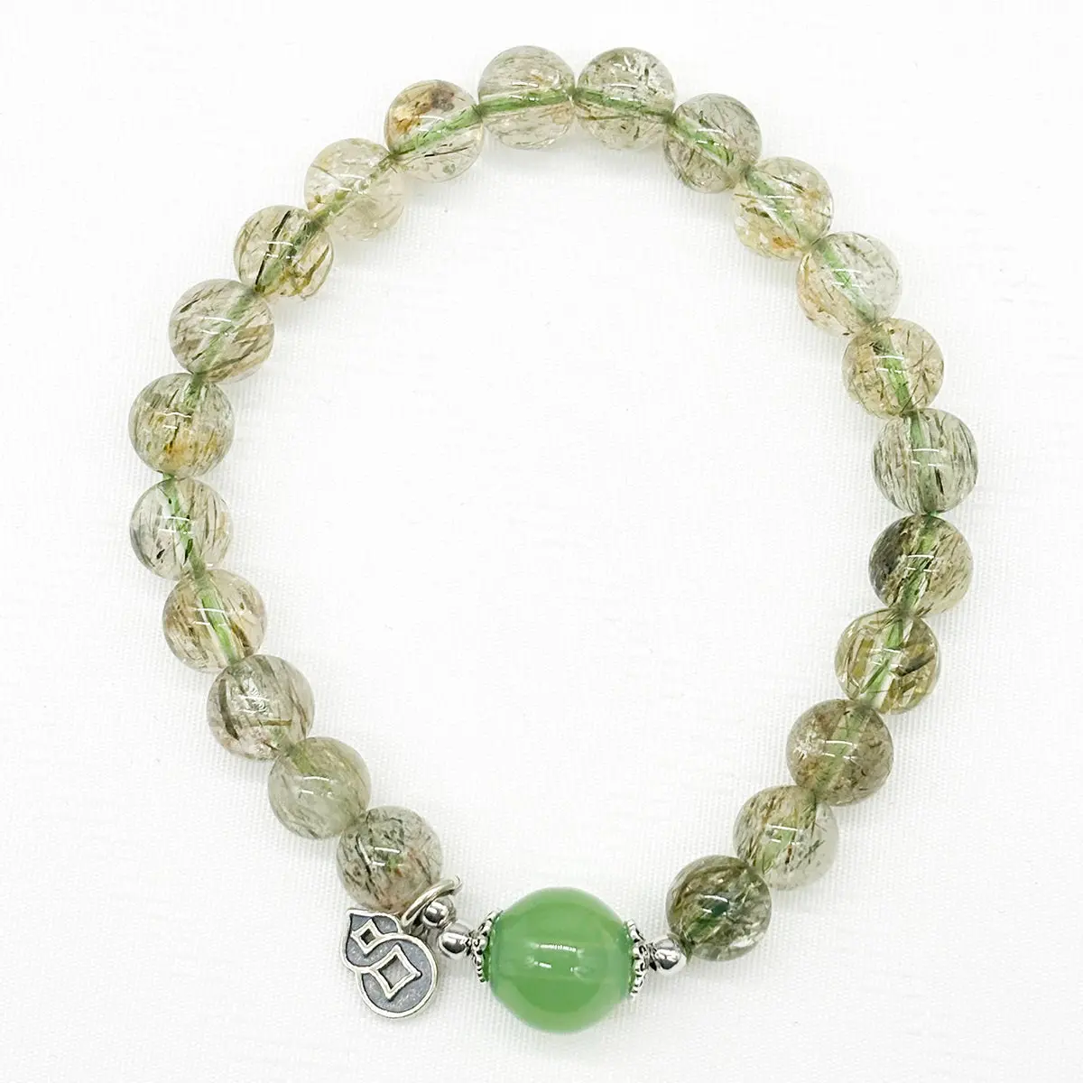 Sterling Silver Crystal Aroma Bracelet - Ghost Phantom Quartz | Energy & Healing | Diffuser Jewellery | Unique Gift - Image 3