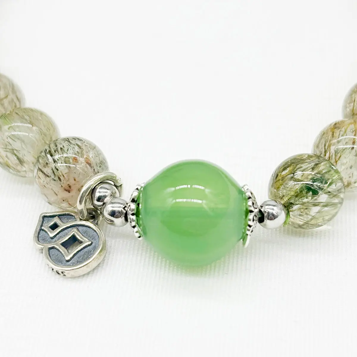 Sterling Silver Crystal Aroma Bracelet - Ghost Phantom Quartz | Energy & Healing | Diffuser Jewellery | Unique Gift - Image 4
