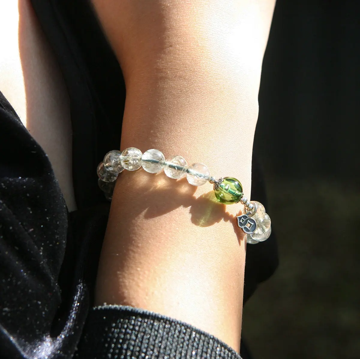 Sterling Silver Crystal Aroma Bracelet - Ghost Phantom Quartz | Energy & Healing | Diffuser Jewellery | Unique Gift - Image 6