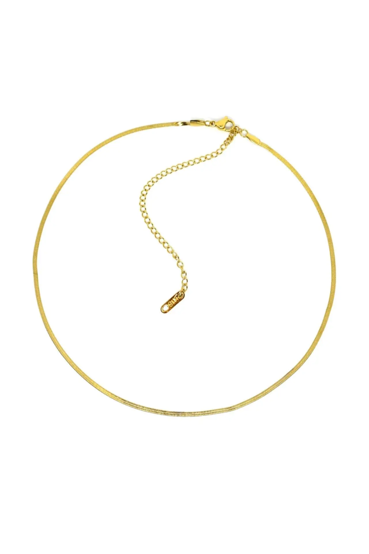 18K Flat Chain Choker - Image 3