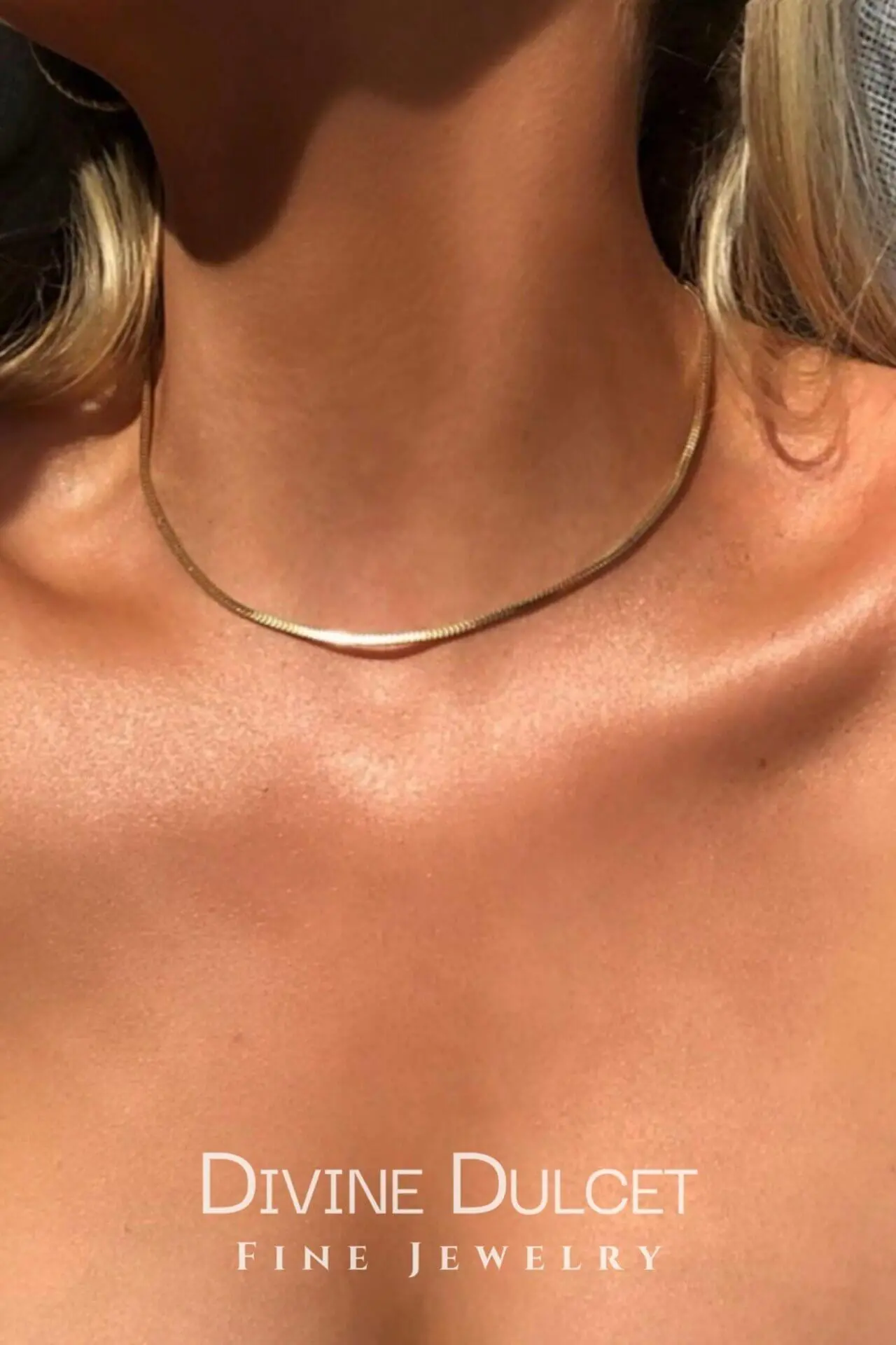 18K Flat Chain Choker - Image 2