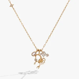 Scorpio Zodiac Charm Cluster Necklace - ALEX AND ANI