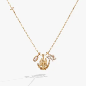 Virgo Zodiac Charm Cluster Necklace - ALEX AND ANI