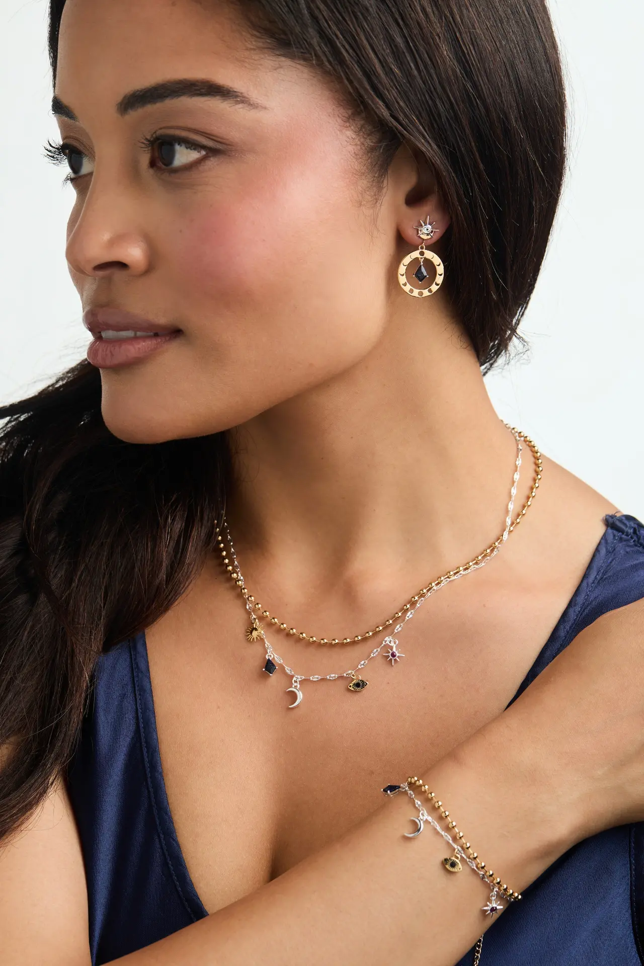 Moon Magic 2 Row Charm Necklace - ALEX AND ANI - Image 2