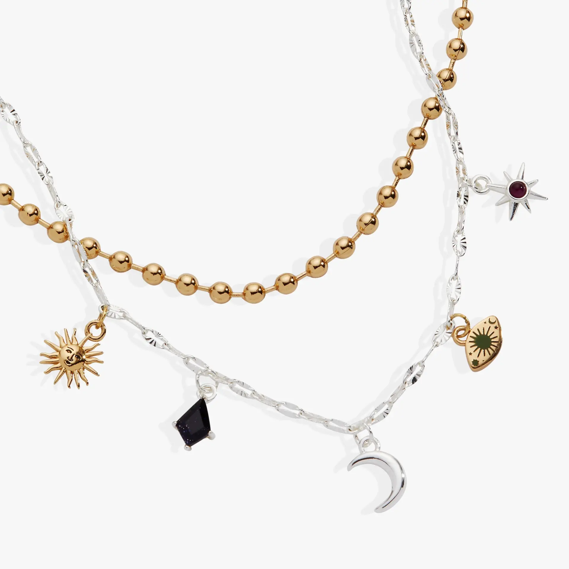 Moon Magic 2 Row Charm Necklace - ALEX AND ANI - Image 3