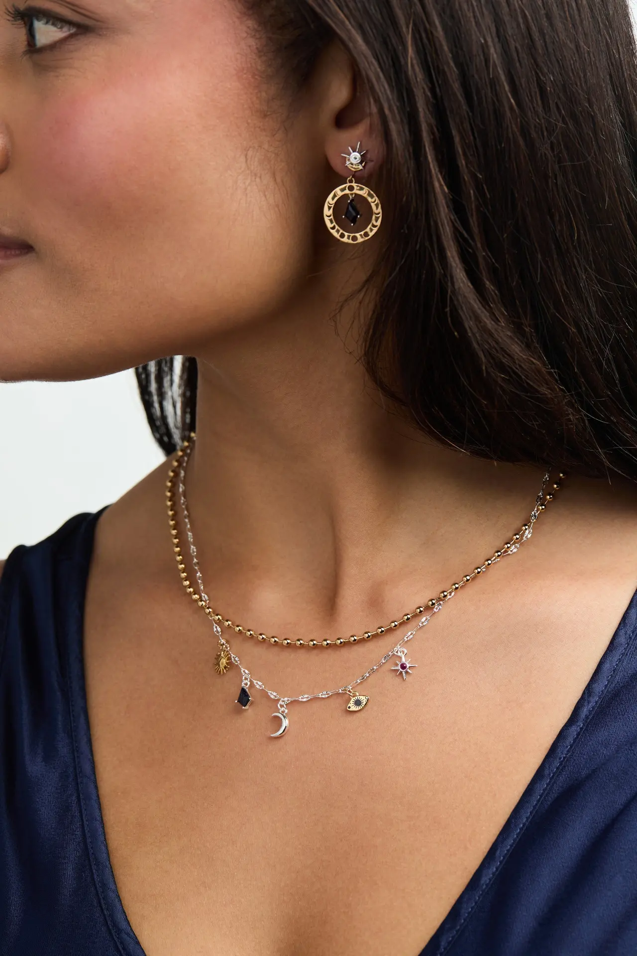 Moon Magic 2 Row Charm Necklace - ALEX AND ANI - Image 6