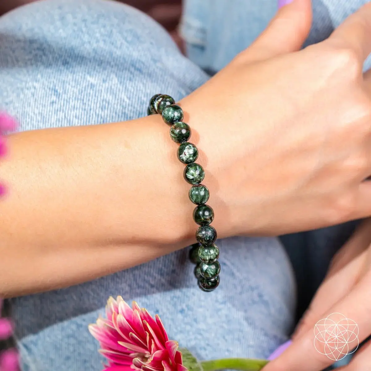 Angel Energy Rare Seraphinite Bracelet of Transformation - Image 2