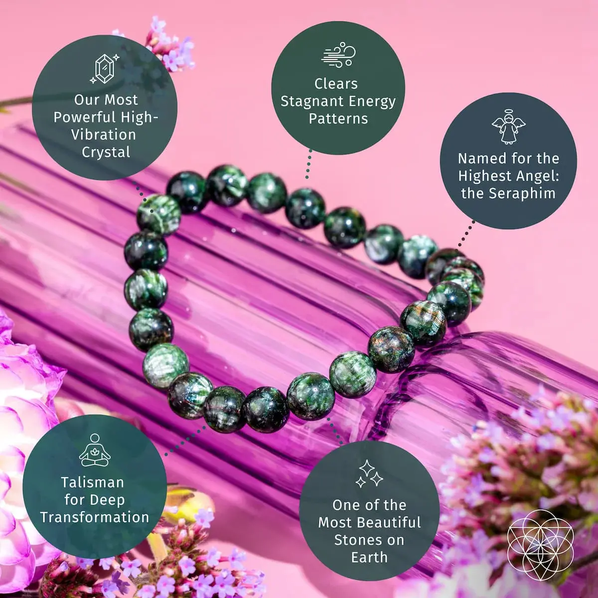 Angel Energy Rare Seraphinite Bracelet of Transformation - Image 3