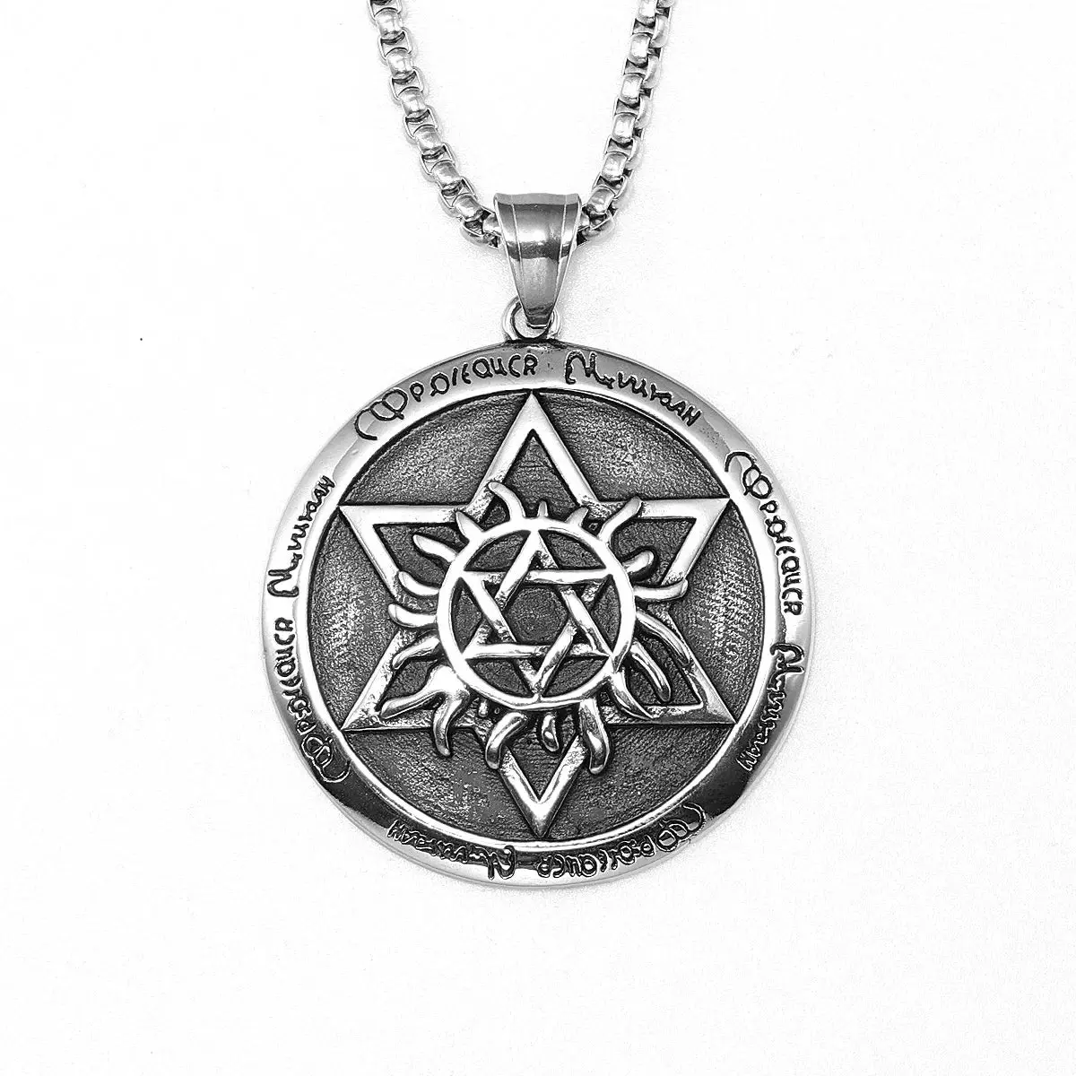 Star of David Stainless Steel Men's Necklace Pendant Chain - Image 12