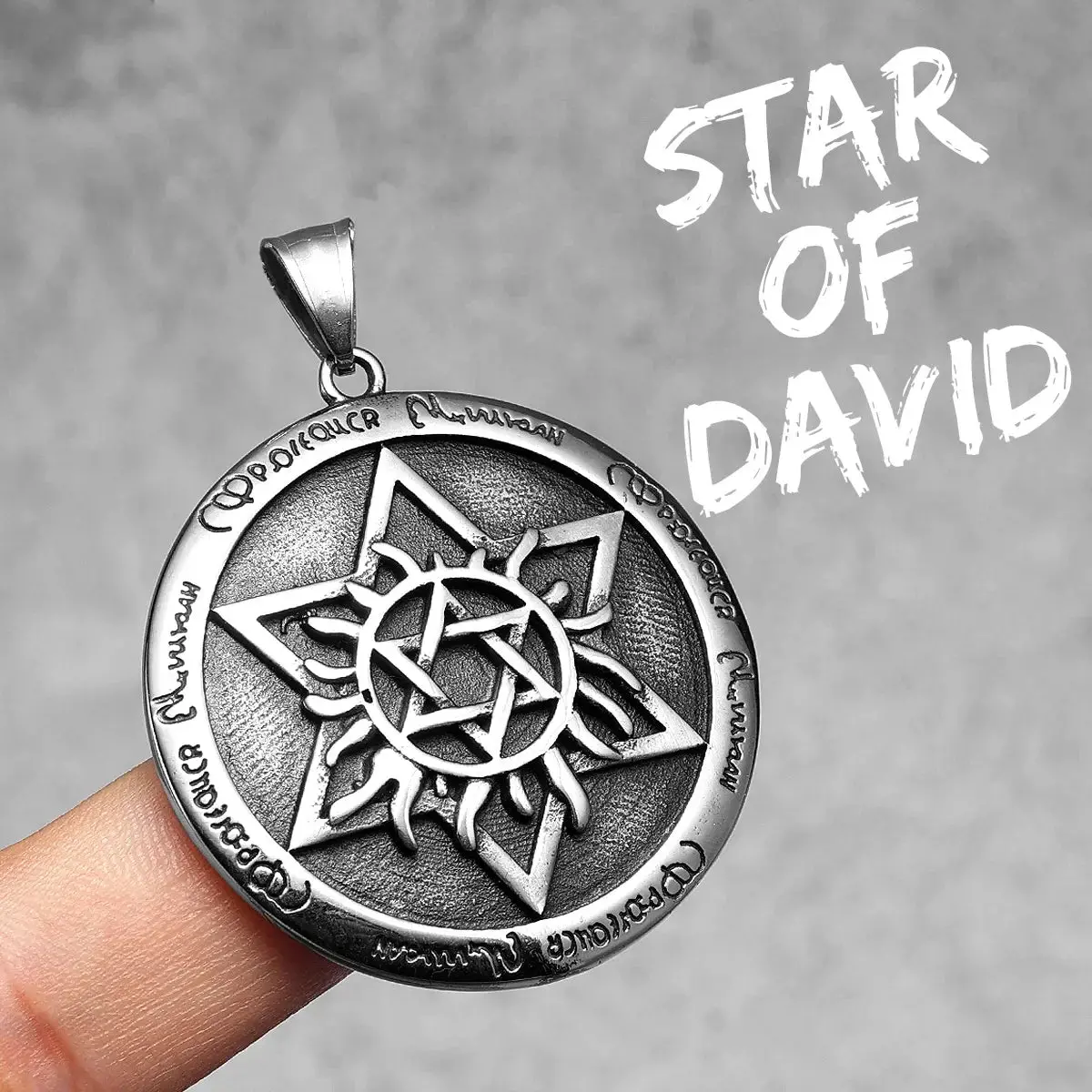 Star of David Stainless Steel Men's Necklace Pendant Chain - Image 15