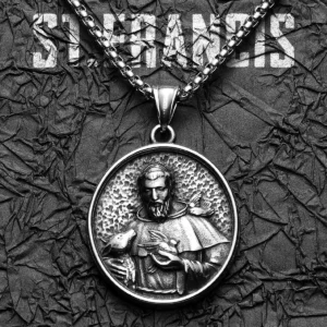 Catholic Saints & Virgin Mary Stainless Steel Men's Pendant Necklace