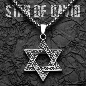 Judaism Solomon's Seal Stainless Steel Men's Necklace