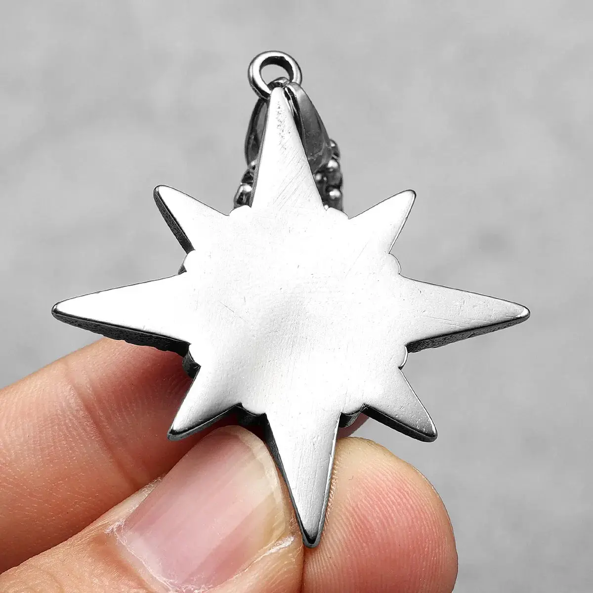 Simple Polar Star Compass Stainless Steel Men's Necklace Pendant Chain - Image 4