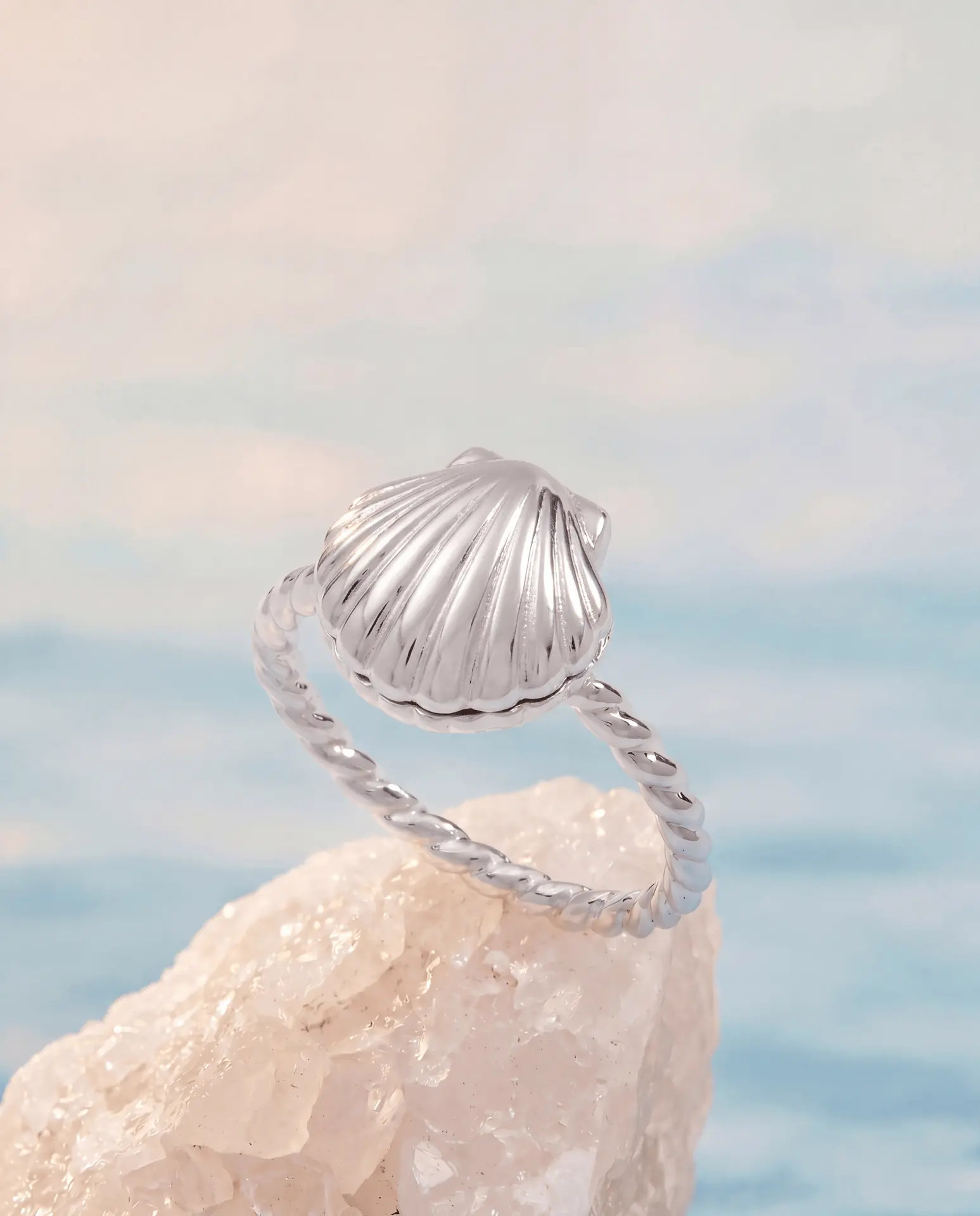 Salt + Sea 'Seashells Are Love Letters In The Sand' Locket Ring - Image 2