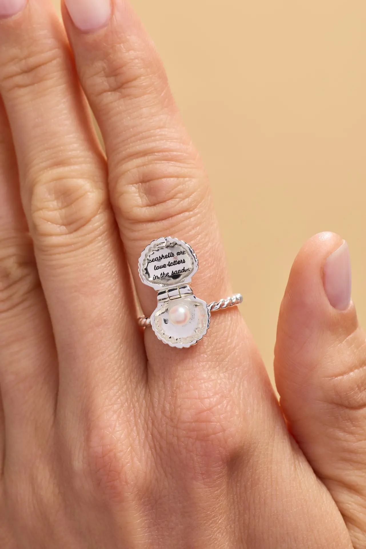 Salt + Sea 'Seashells Are Love Letters In The Sand' Locket Ring - Image 3