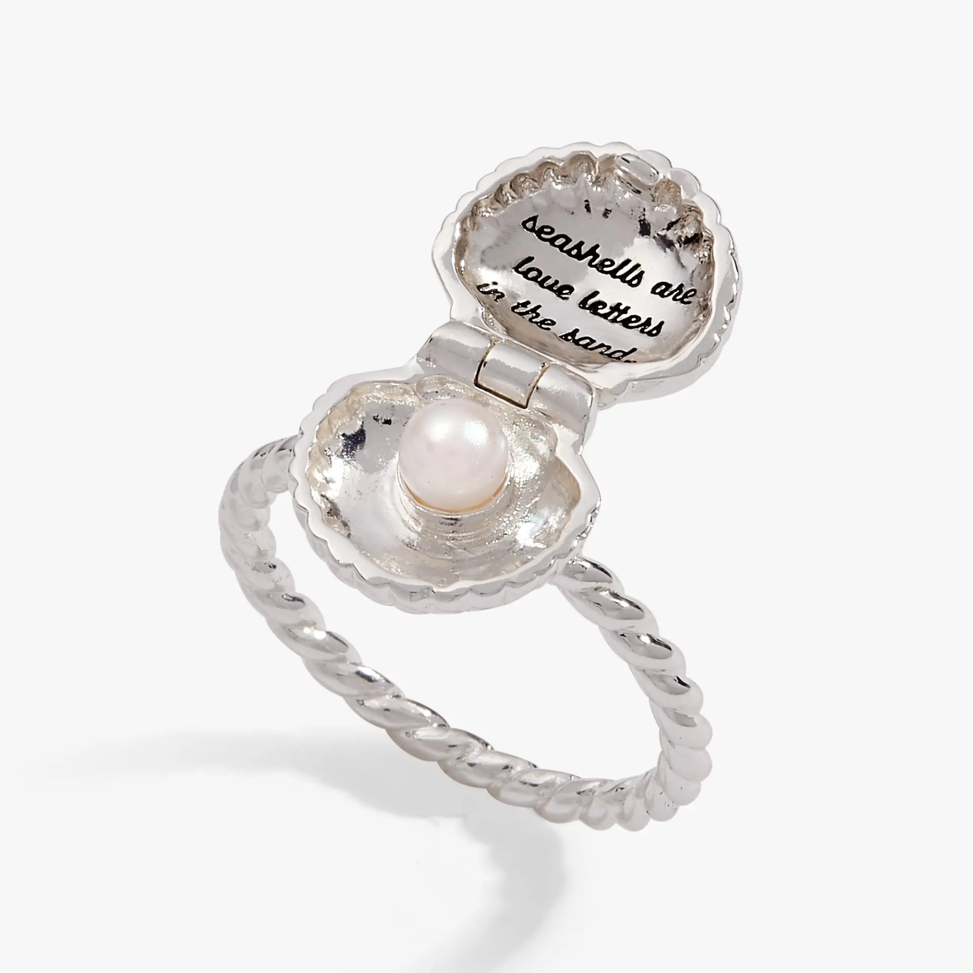 Salt + Sea 'Seashells Are Love Letters In The Sand' Locket Ring - Image 4