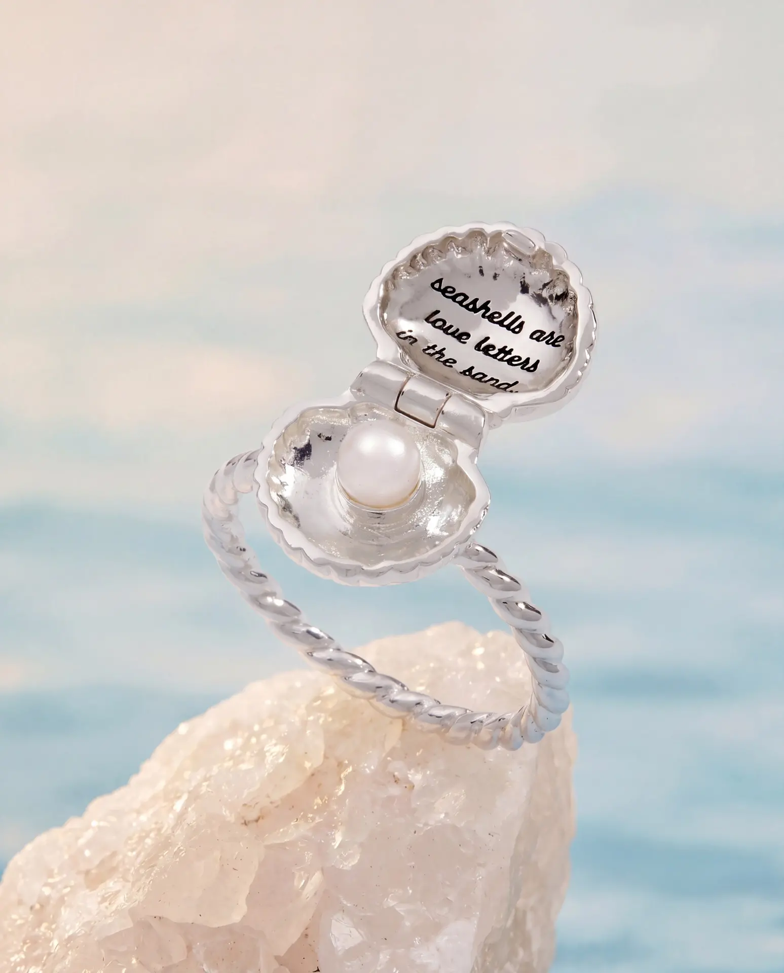 Salt + Sea 'Seashells Are Love Letters In The Sand' Locket Ring - Image 8